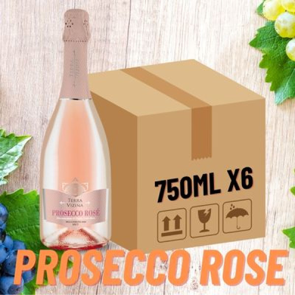 Terra Vizina Prosecco ROSE Millesimato Extra Dry (750 ml x 6 bt)
